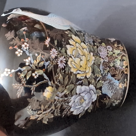 Vintage Shibata Japan Mini Black Lidded Ginger Jar. - Picture 5 of 11